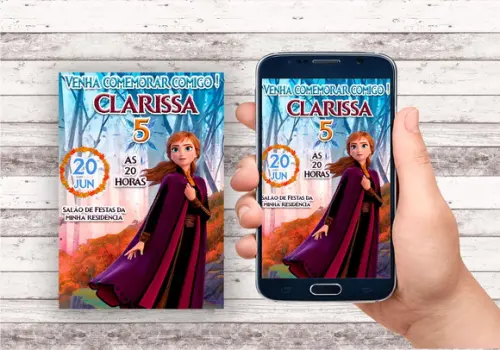 Convite Virtual - Frozen 2 - Anna