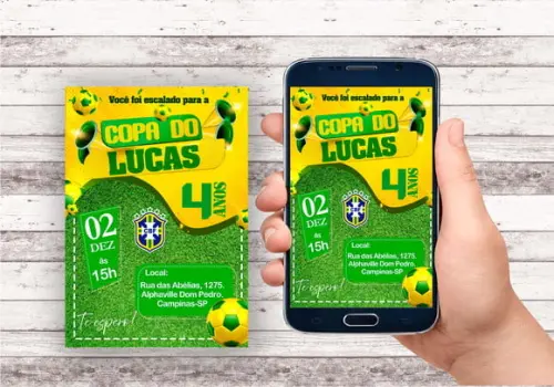 Convite Virtual - Futebol - Copa Brasil