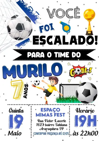 Convite Virtual - Futebol 01