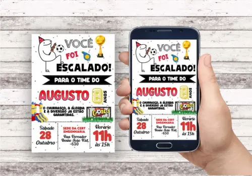 Convite Virtual - Futebol e Churrasco
