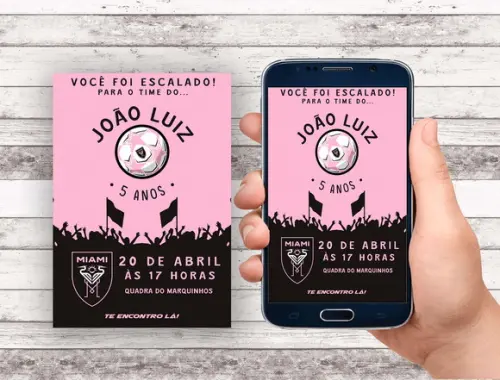 Convite Virtual - Futebol Inter Miami