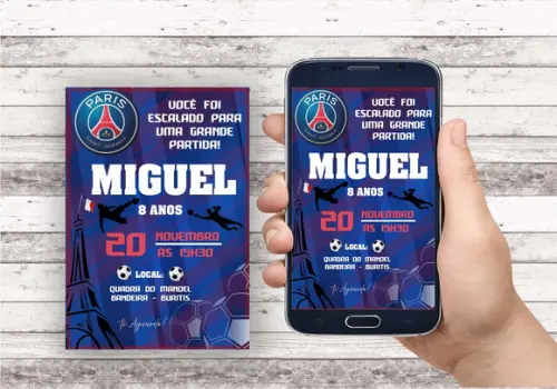 Convite Virtual - Futebol Psg