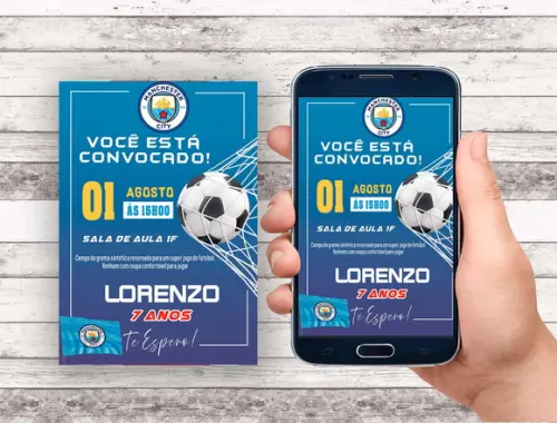 Convite Virtual - Futebol Manchester City