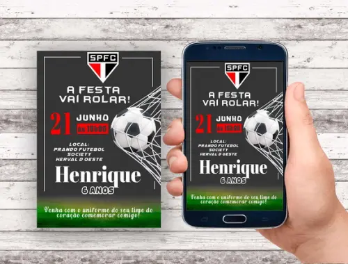 Convite Virtual - Futebol Spfc