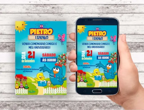 Convite Virtual - Galinha Pintadinha 02