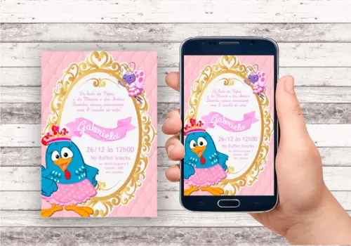Convite Virtual - Galinha Pintadinha Realeza