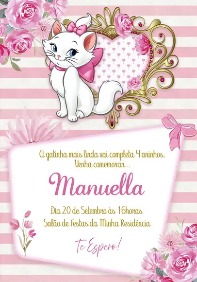 Convite Virtual - Gatinha Marie 02