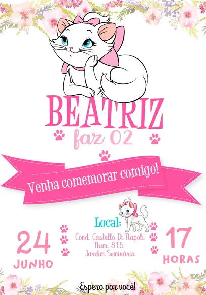 Convite Virtual - Gatinha Marie 03