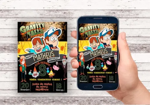 Convite Virtual - Gravity Falls