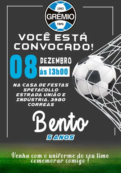 Convite Virtual - Gremio
