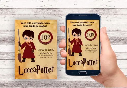 Convite Virtual - Harry Potter