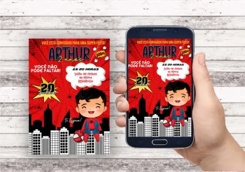 Convite Virtual - Homem Aranha Baby 02