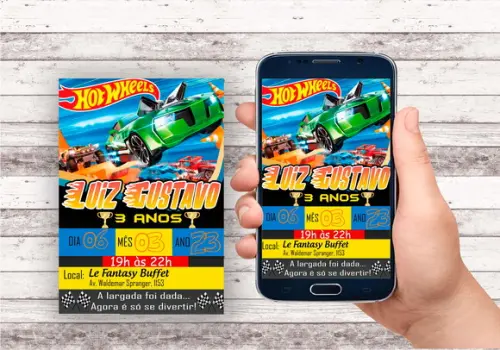 Convite Virtual - Hot Wheels 03