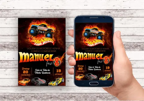 Convite Virtual - Hot Wheels 05
