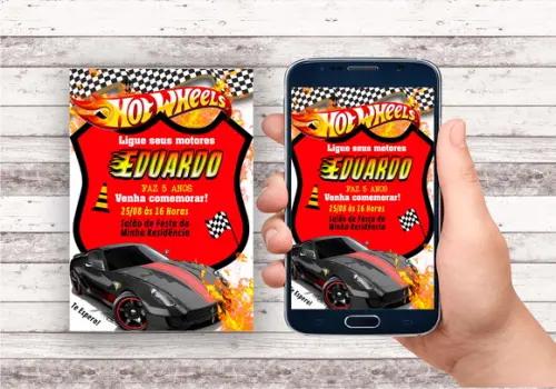 Convite Virtual - Hot Wheels 04