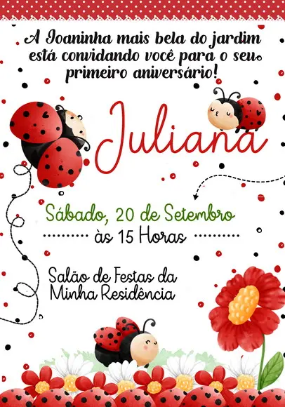Convite Virtual - Joaninha