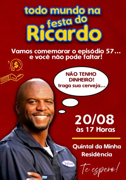 Convite Virtual - Julius (todo Mundo Odeia o Cris)
