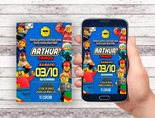 Convite Virtual - Lego City