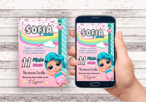 Convite Virtual - Lol Sereia