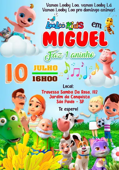 Convite Virtual - Looloo Kids