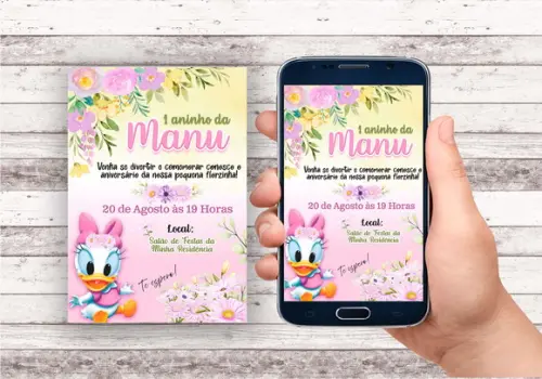 Convite Virtual - Margarida Baby