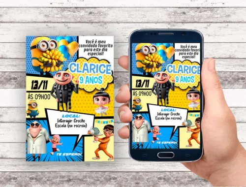 Convite Virtual - Meu Malvado Favorito
