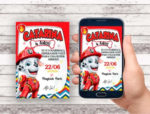 Convite Virtual - Marshal/ Patrulha Canina