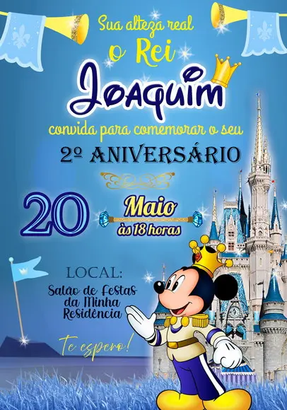 Convite Virtual - Mickey Realeza