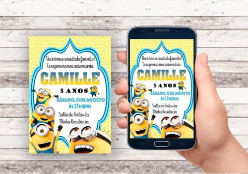 Convite Virtual - Minions 02