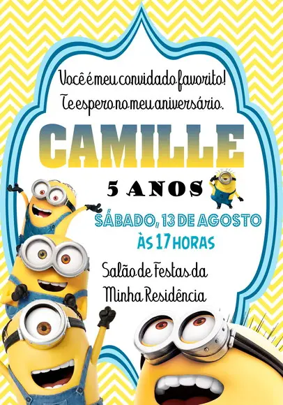 Convite Virtual - Minions 02