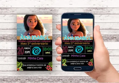 Convite Virtual - Moana