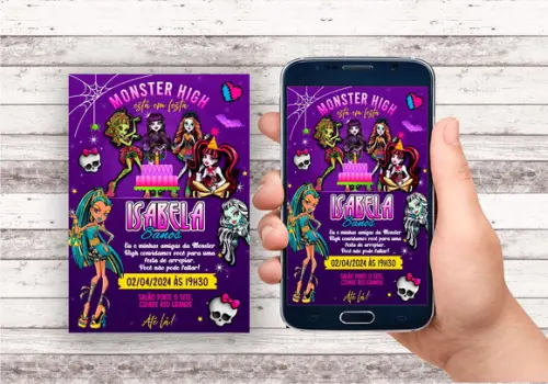 Convite Virtual - Monster High