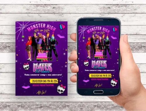 Convite Virtual - Monster High o Filme
