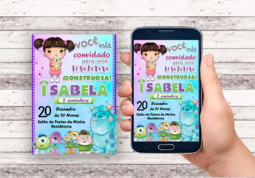 Convite Virtual - Monstros Sa Aquarela