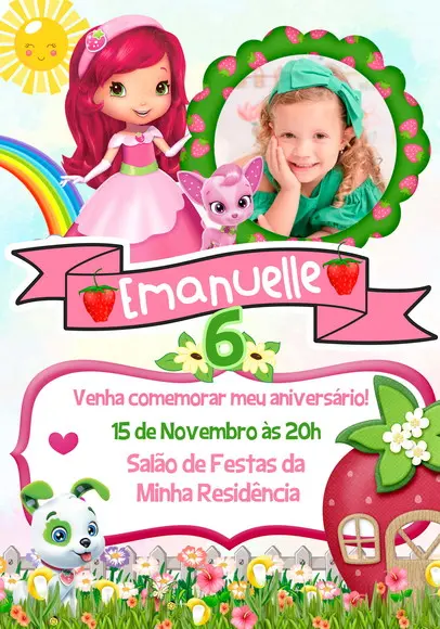 Convite Virtual - Moranguinho com Foto