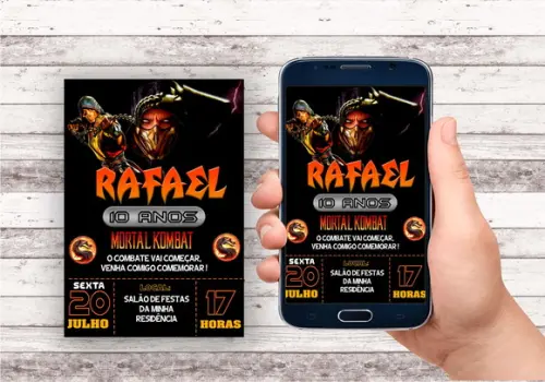 Convite Virtual - Mortal Kombat