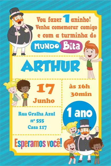 Convite Virtual - Mundo Bita 01