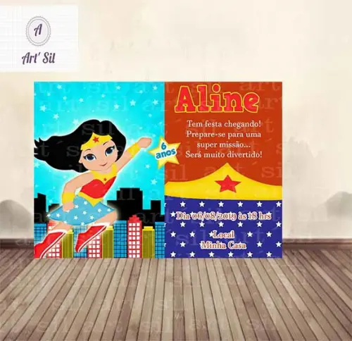Convite Virtual - Mulher Maravilha 03