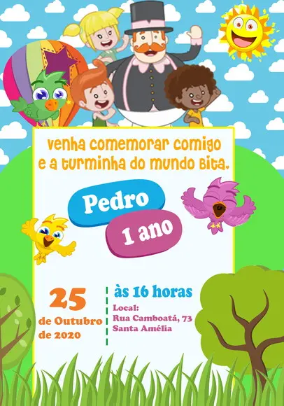 Convite Virtual - Mundo Bita