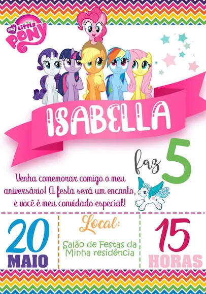 Convite Virtual - My Little Pony