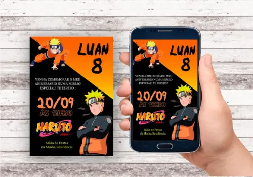 Convite Virtual - Naruto