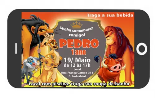 Convite Virtual - o Rei Leão