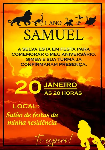 Convite Virtual - o Rei Leão 09