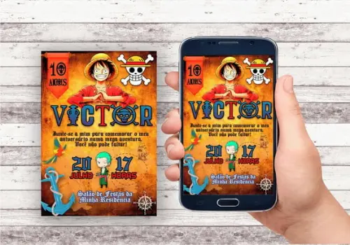 Convite Virtual - One Piece