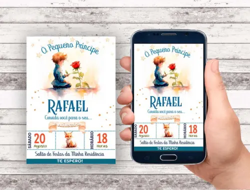 Convite Virtual - Pequeno Príncipe Clean 02