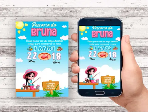 Convite Virtual - Pescaria Menina
