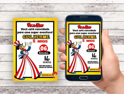 Convite Virtual - Pica Pau