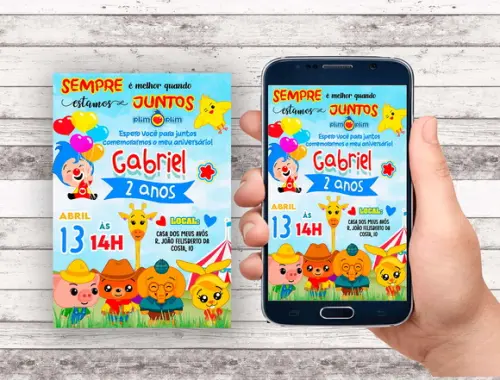 Convite Virtual - Plim Plin
