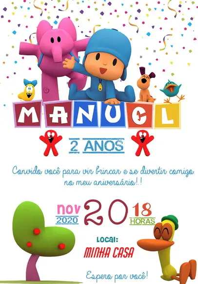 Convite Virtual - Pocoyo