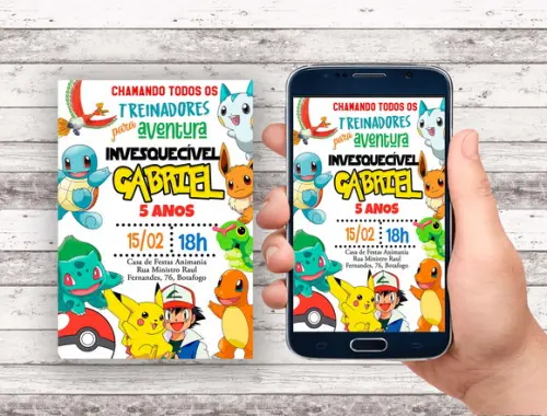 Convite Virtual - Pokemon 02